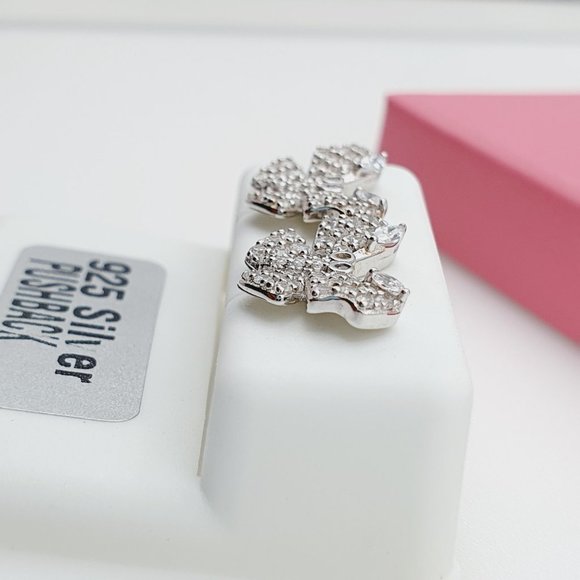 925 Sterling Silver Cubic Zirconia Earrings, U19254531 - Picture 3 of 11